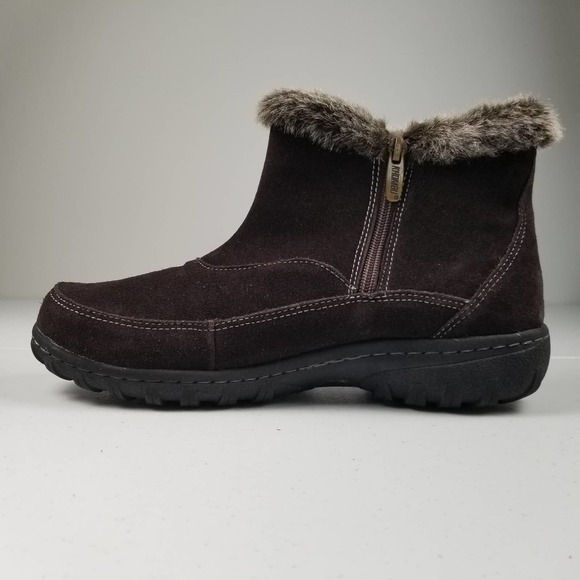 Khombu Shoes Khombu Gracie Brown Suede Side Zip Comfort Ankle Boot